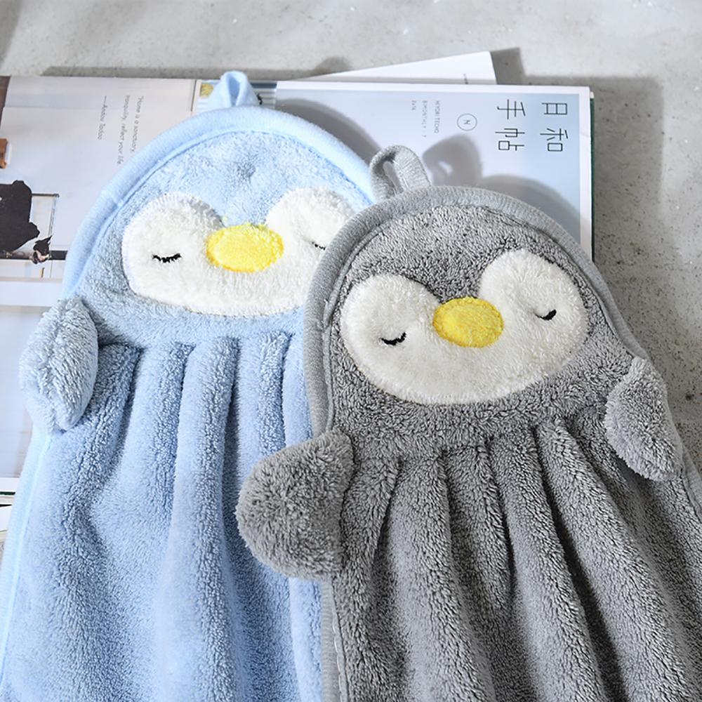 HARRIETT Khăn Lau Tay Bằng Sợi Micro Dày Dặn Thấm Hút Nước In Họa Tiết Động Vật Dễ Thương Tiện Dụng Cho Nhà Bếp
