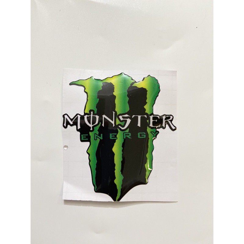 Tem logo Monster dán xe 3 lớp chống nước