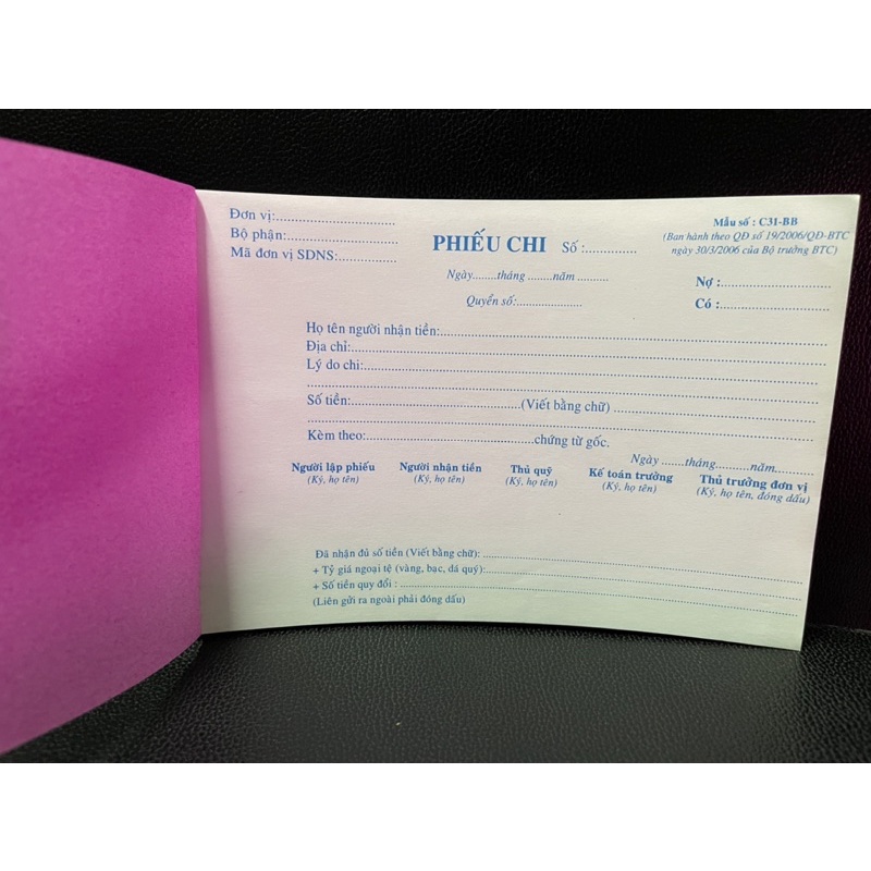Phiếu Thu ,Phiếu Chi , Phiếu Nhập , Phiếu Xuất , Giữ Xe, Giấy Giới Thiệu, Biên Nhận