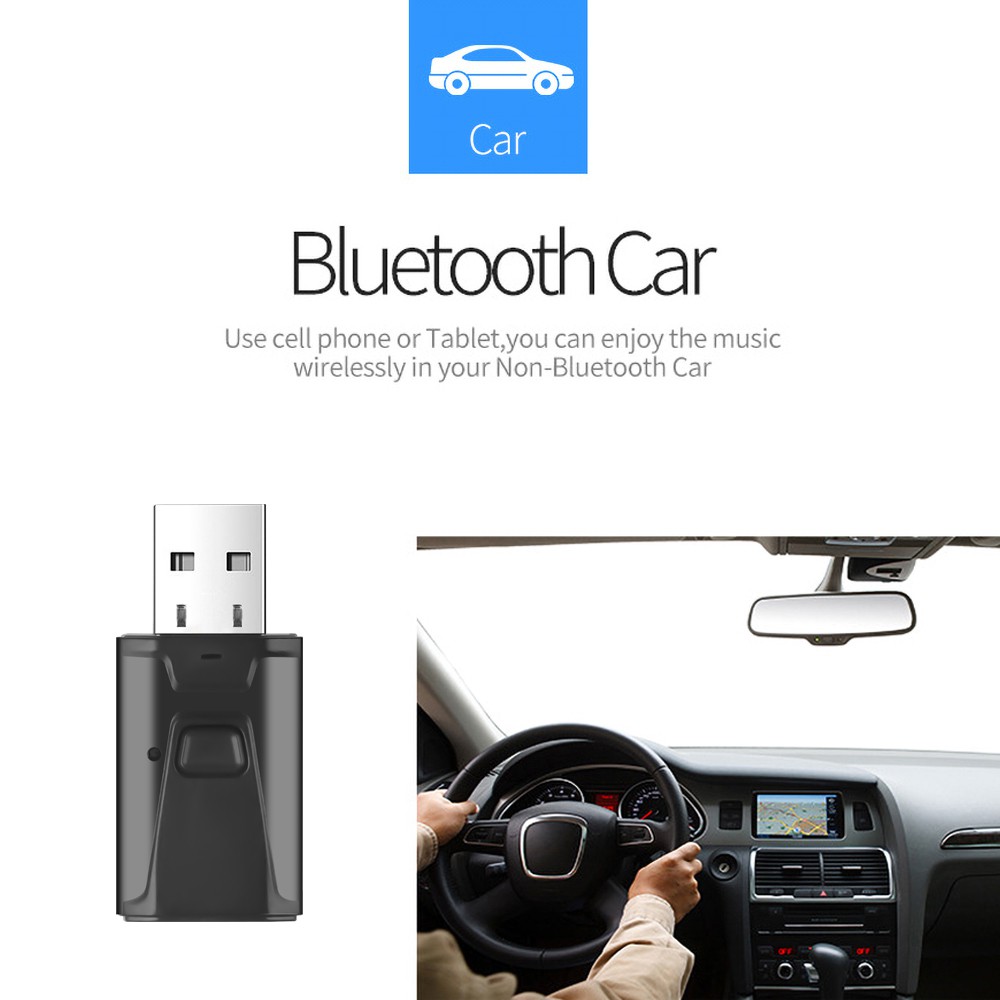 4 In 1 Bluetooth 5.0 Audio Receiver Transmitter Mini 3.5mm AUX RCA Jack Wireless Adapter