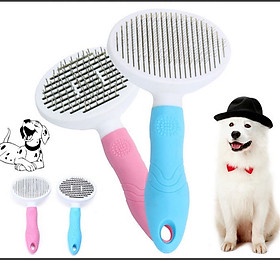 Lược chải lông cao cấp chuyên gỡ rối, đánh tơi lông ( có nút ấn đẩy lông trong răng lược )