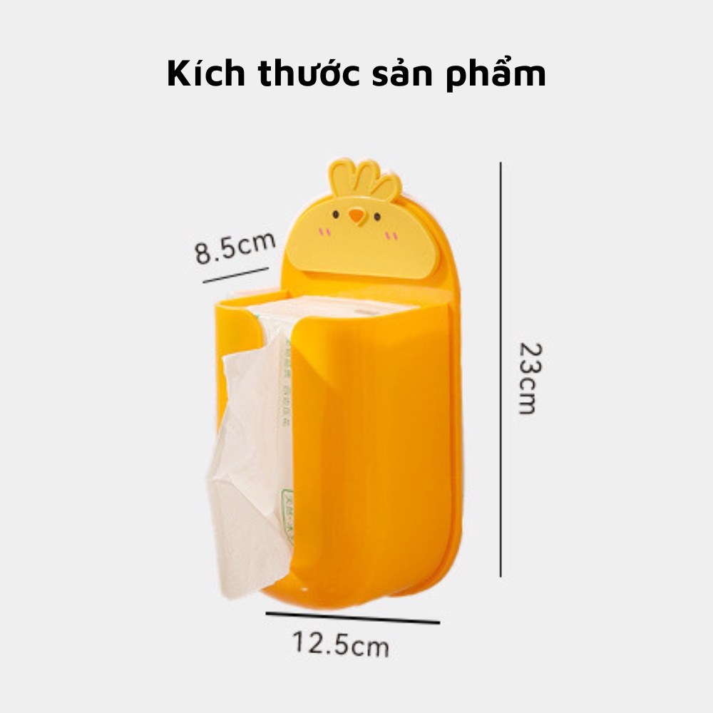 Hộp đựng giấy ăn giấy vệ sinh hình thú ngộ nghĩnh dán tường hộp giấy đa năng nhà tắm nhà bếp