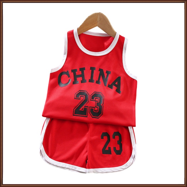 Bộ Đồ Thể Thao 2 Món Áo Sát Nách Phối Quần Thoáng Khí Nhanh Khô Cho Bé 5-9 Tuổi