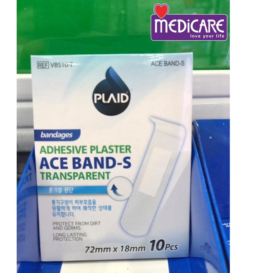 Băng cá nhân PLAID 10 miếng