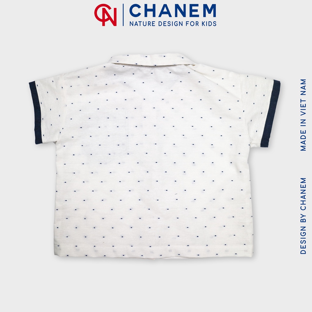 Bộ quần áo cho bé trai RAYBER CHANEM, áo cổ ve phối túi cá tính và quần dài chun ống năng động, chất liệu cotton mềm mại