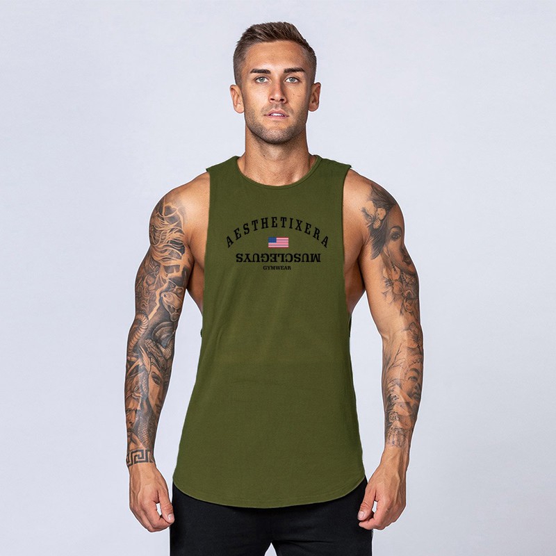 5 Colors Mens Sleeveless Tank Tops Sports Running Basketball Trackwear gym stringer tank top