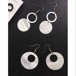 Khuyên tai vỏ trai khuyên tai xà cừ khuyên tai hàn quốc