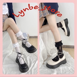 Giày bít mũi đế bằng độn 5phân phong cách lolita hottrend M2021-9