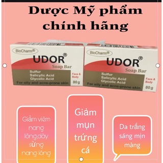 Xà bông y khoa Udor soap bar biocharm 80g