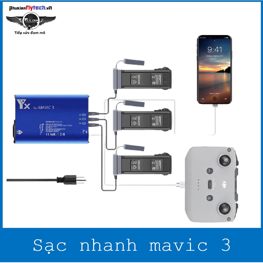 Bộ sạc nhanh Mavic 3 – 5in1 – Yxtech