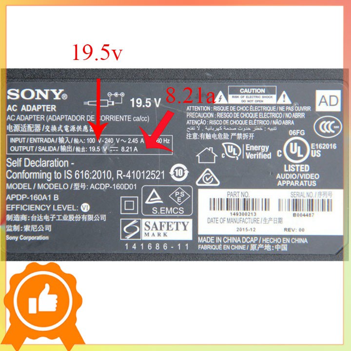 Bộ đổi nguồn tivi 49 inch Sony XBR49X800D 160w