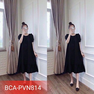 Váy bầu maxi đầm bầu công sở chất đũi
