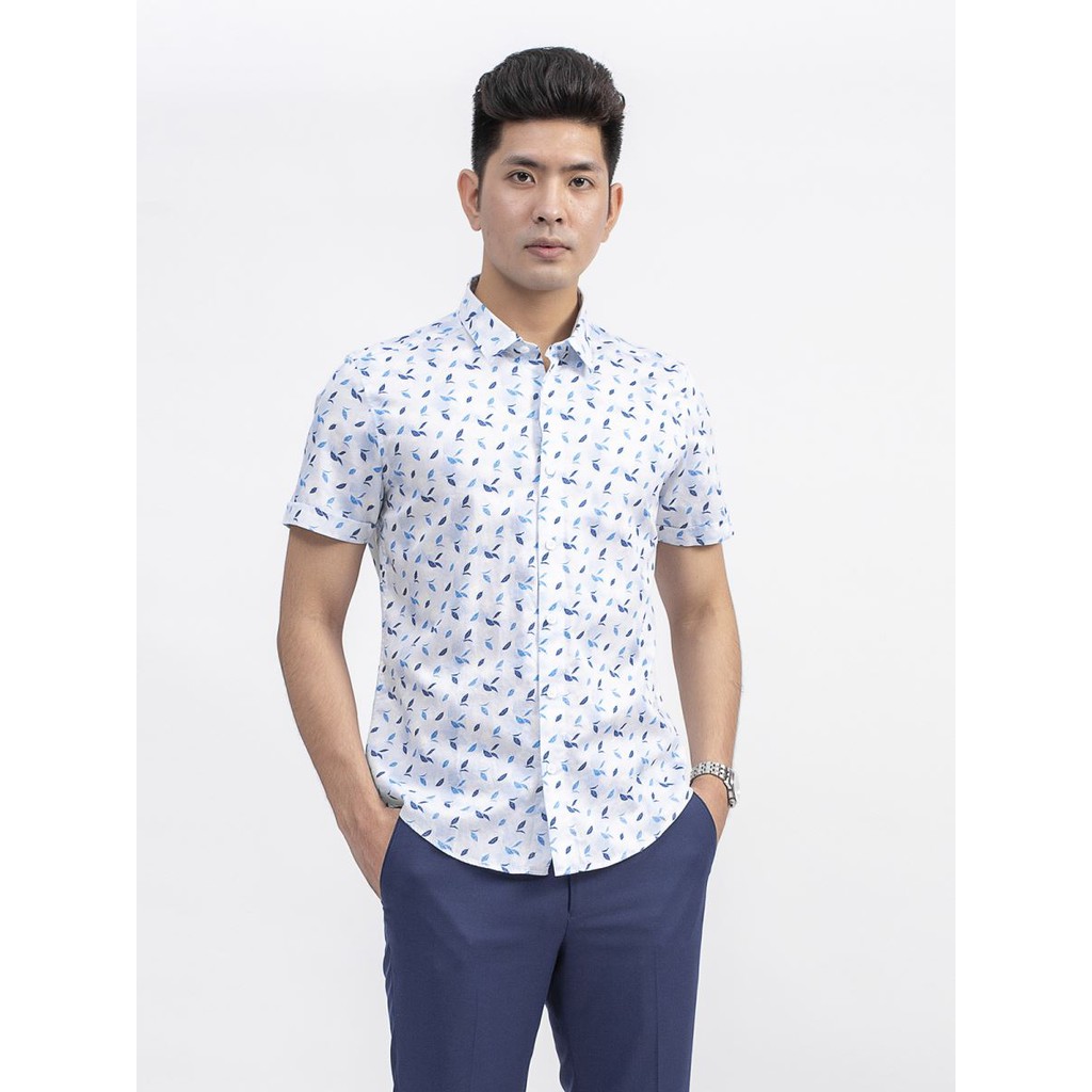 Áo Sơ Mi Nam Ngắn Tay Aristino - ASS073S9 Cotton Thoáng Mát