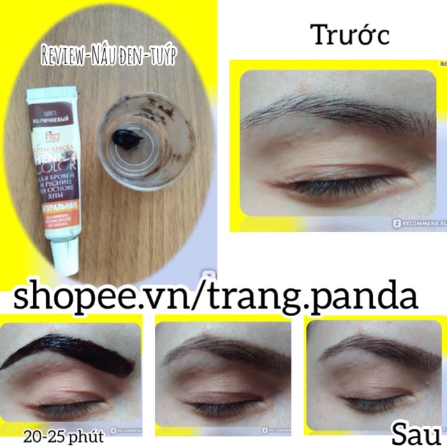 Nhuộm lông mày ,lông mi thảo dược FITO HENNA Nga - dạng tuýp - màu Nâu đen | BigBuy360 - bigbuy360.vn