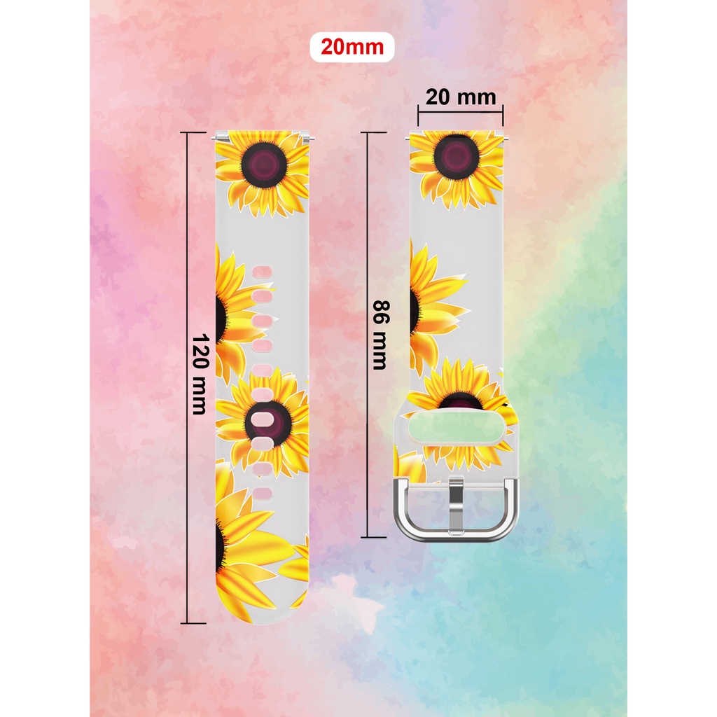 Dây Đeo Đồng Hồ Bằng Silicone In Họa Tiết Thời Trang Kích Thước 4 44mm 40mm Cho Samsung Galaxy watch 4 classic 42 / 46mm