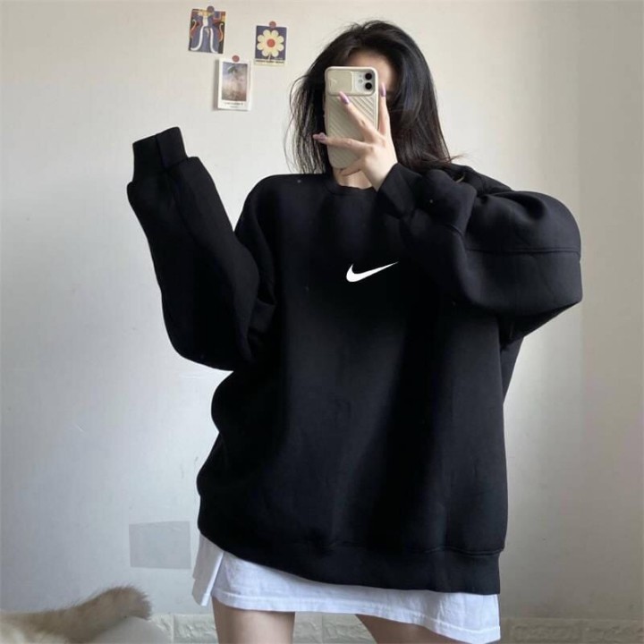 Áo Sweater nỉ bông from rộng Unisex nam nữ in LOGO N.J  K.E siêu basic RÔ STORE SW19 | BigBuy360 - bigbuy360.vn