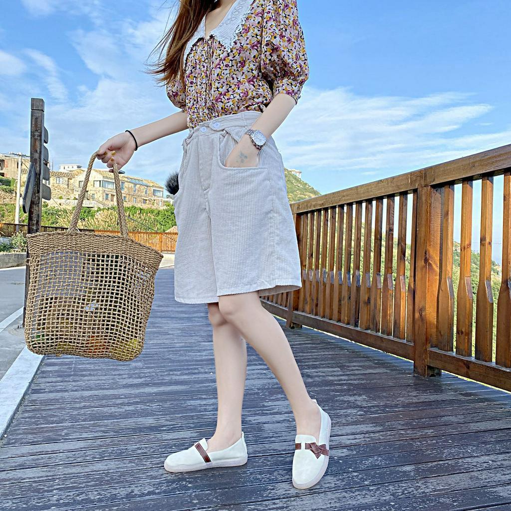 TODS Giày Búp Bê Đế Mềm Chống Trượt Cho Mẹ Bầu