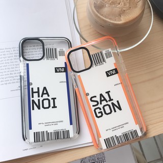 Ốp vé máy bay Hà Nội, Sài Gòn, Đà Lạt, Đà Nẵng iPhone DTQ1995