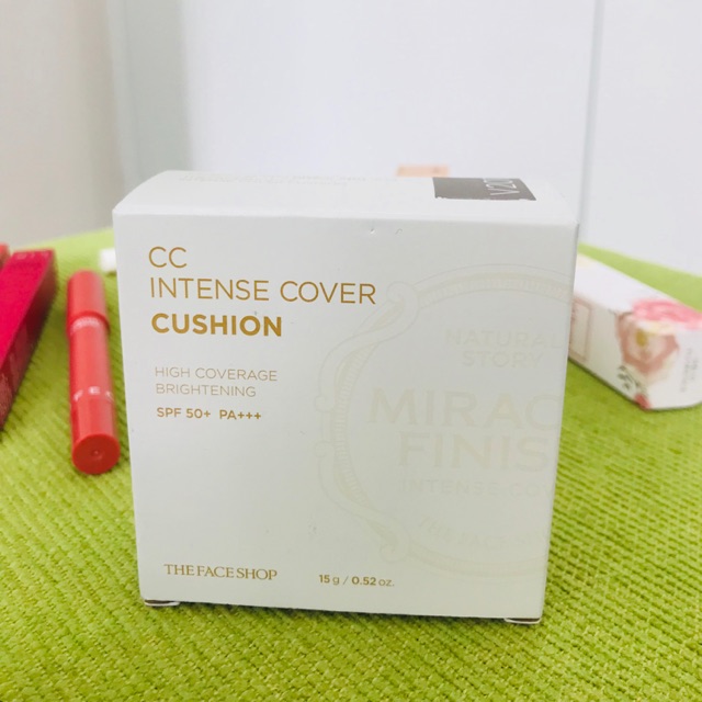 Phấn Nước Che Khuyết Điểm MIRACLE FINISH CC INTENSE COVER CUSHION SPF50+ PA+++ V201