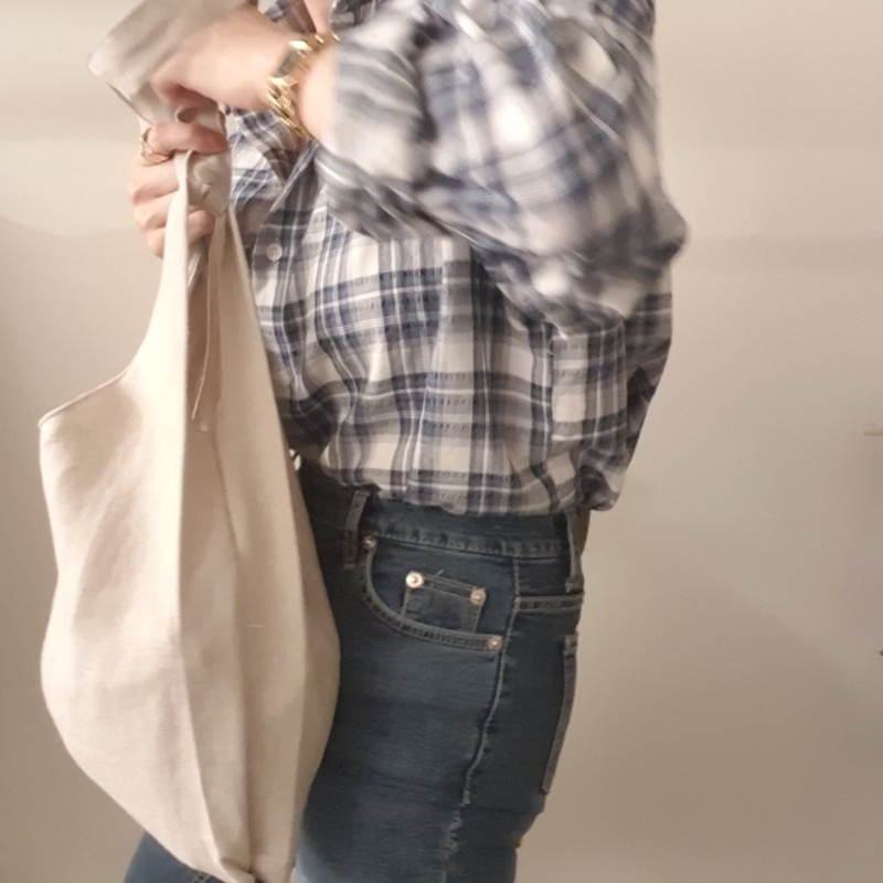 Áo sơ mi tay dài họa tiết sọc caro phong cách retro Hàn Quốc cao cấp