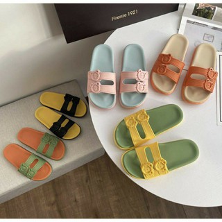 Dép Lê Cao Su Dẻo 2 Quai Hinh Gấu