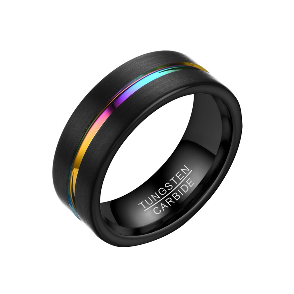 Nhẫn Thép Titan Bản Rộng 8mm Nhiều Màu Sắc Thời Trang Cho Nam