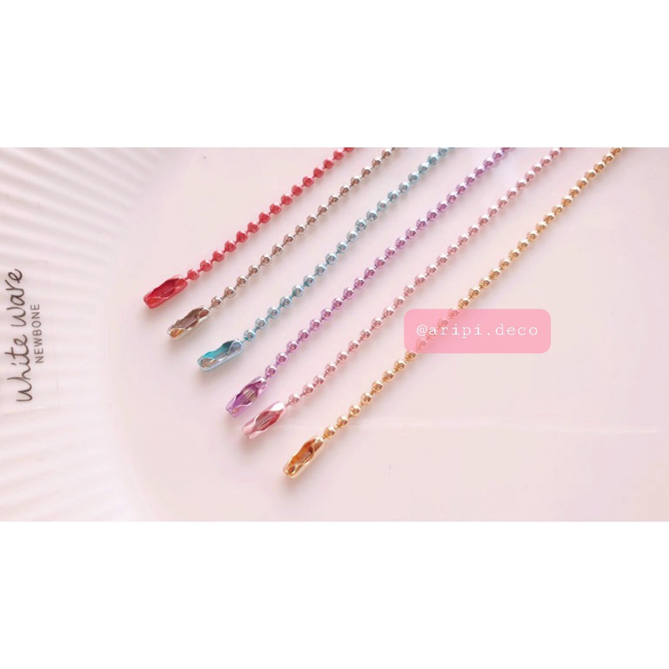 Dây bi mạ bóng làm phụ kiện 10cm N14 /Nguyên liệu làm resin trang trí