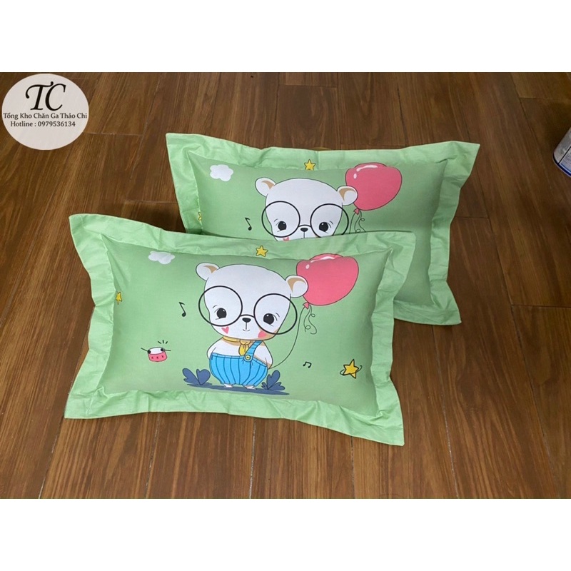 ☘️ Gối Trẻ Em 100% Cotton- Mềm Mịn- Thoáng Mát- Kèm Ruột Bông☘️