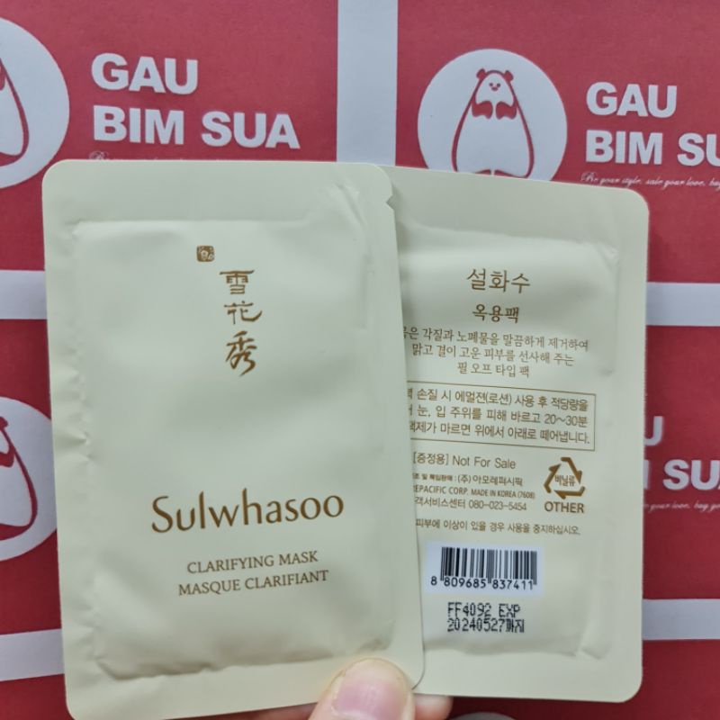 Mặt nạ lột dưỡng trắng, tẩy tế bào chết và mụn cám Sulwhasoo