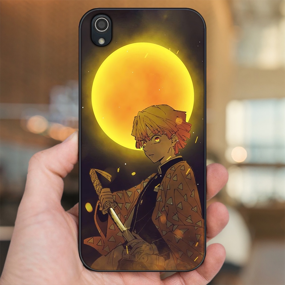 Ốp lưng Vivo Y91c viền đen in hình Zenitsu Kimetsu no Yaiba