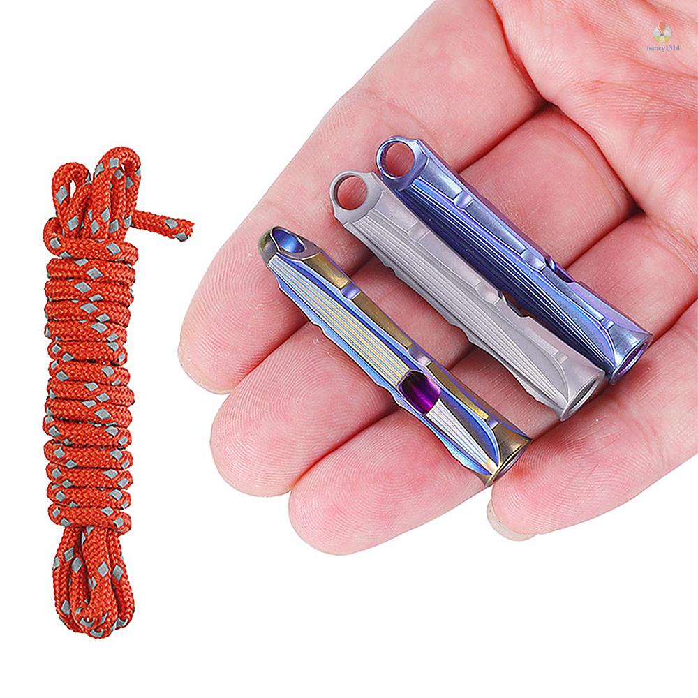 Còi Thổi Khẩn Cấp Siêu Nhẹ Bằng Titan Kèm Dây Phản Quang Tiện Dụng Mang Theo Du Lịch Cắm Trại