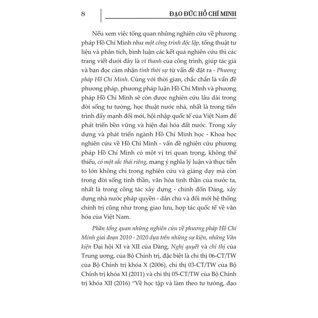 Sách - Đạo Đức Hồ Chí Minh - Sự Nhất Quán Giữa Tư Tưởng Và Hành Động