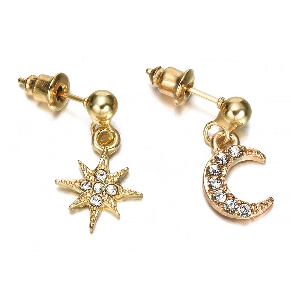 Set 4 bông tai nhiều kiểu phong cách bohemian