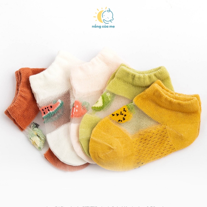 Tất Lưới Mùa Hè Cho Bé Nắng Của Mẹ set 5 đôi vớ lưới siêu mỏng thoáng mát phù hợp cho bé nằm phòng điều hoà _ SIEUKLONG