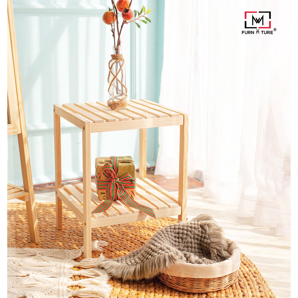 Combo 3 kệ gỗ đa năng màu gỗ phong cách hàn quốc thương hiệu MW FURNITURE