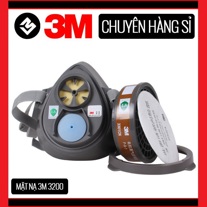 3M 3200 Lọc Bụi, Chống Khí Độc, Chuyên Dùng Phun Sơn, Phun Hóa Chất