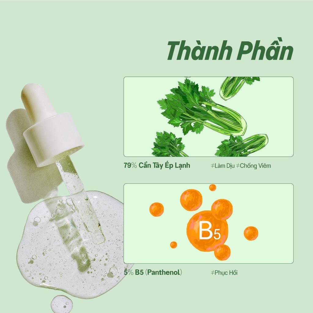 Tinh chất cần tây phục hồi Vegick Super Calming Serum 30ml