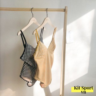 Bộ bơi đi tắm biển nữ bikini 1 mảnh caro 1962 ii phân phối kit sport việt nam