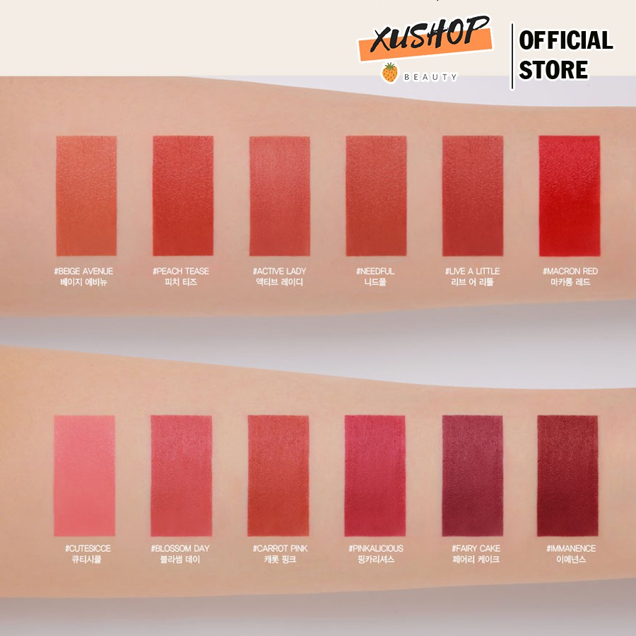 Son Kem Lì 3CE Cloud Lip Tint Mịn Nhẹ Như Mây 4G