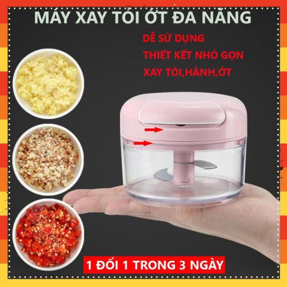 Máy Xay Tỏi Ớt Mini Cầm Tay, Dụng Cụ Xay Tỏi ớt-Thịt Cá Đa Năng