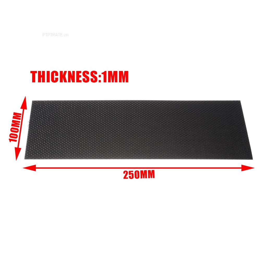 Tấm Sợi Carbon ptptrate 100 * 250 * 1mm