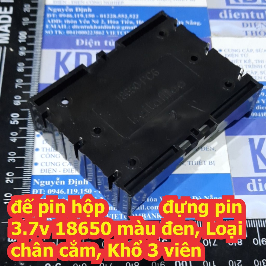 đế pin hộp đựng pin 3.7v 18650 màu đen, Loại chân cắm, Khổ 1 viên ~ 4 viên kde6762