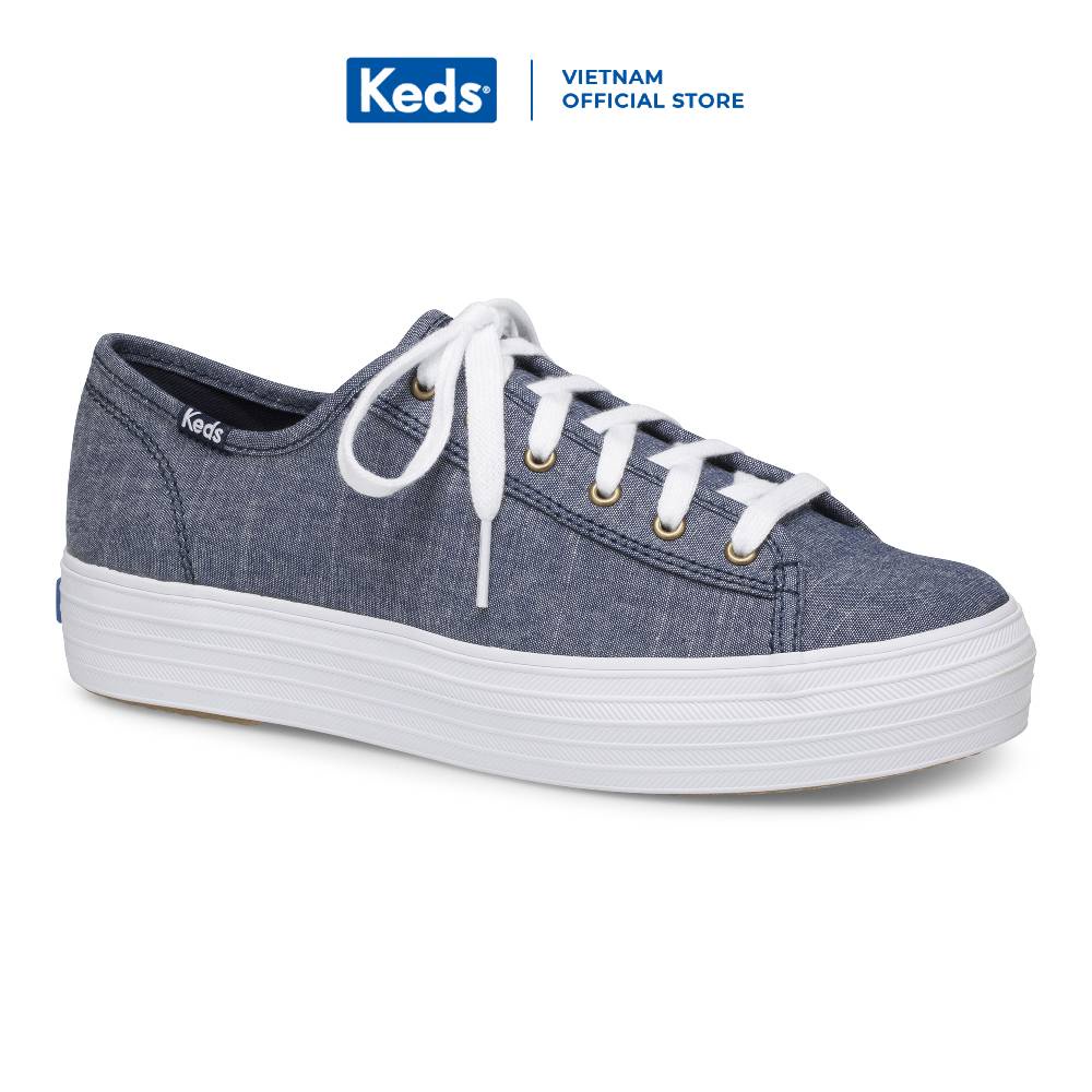 Giày Keds Nữ - Triple Kick Mini Chambray Blue - KD060332