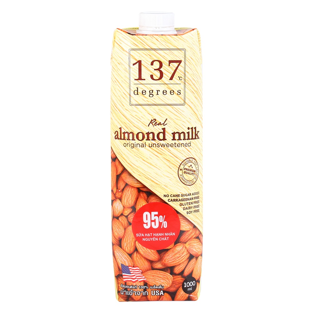 Sữa hạt Hạnh nhân Không đường 137 DEGREES 1000ml