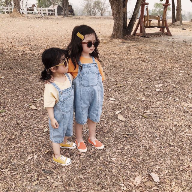 Quần yếm bò bé trai bé gái