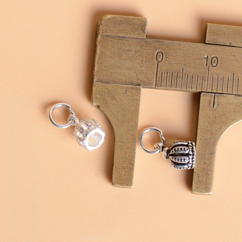Charm vương miện treo 4*12mm bạc s925 bảo hành vĩnh viễn bạc Thuylamshop