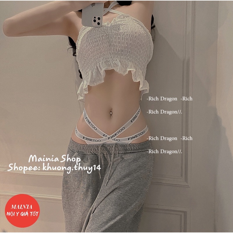 [Có Bigsize] Quần Lót Lọt Khe Cotton Cạp Thun Chéo Chữ X Sexy Quyến Rũ Mainia Shop