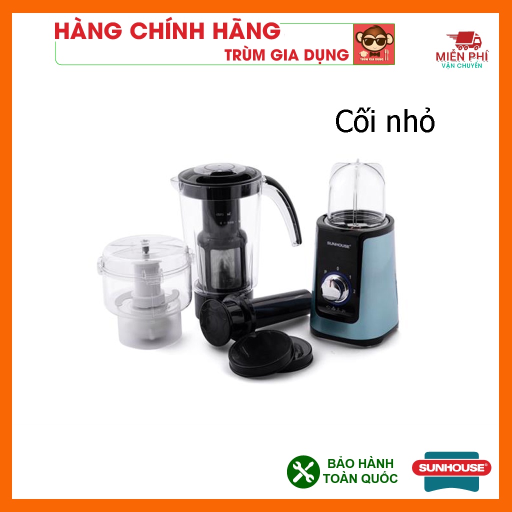 Phụ kiện máy xay sinh tố Sunhouse SHD5112, SHD5323, cối to nhỏ đầy đủ, gioăng cao su và lưỡi dao