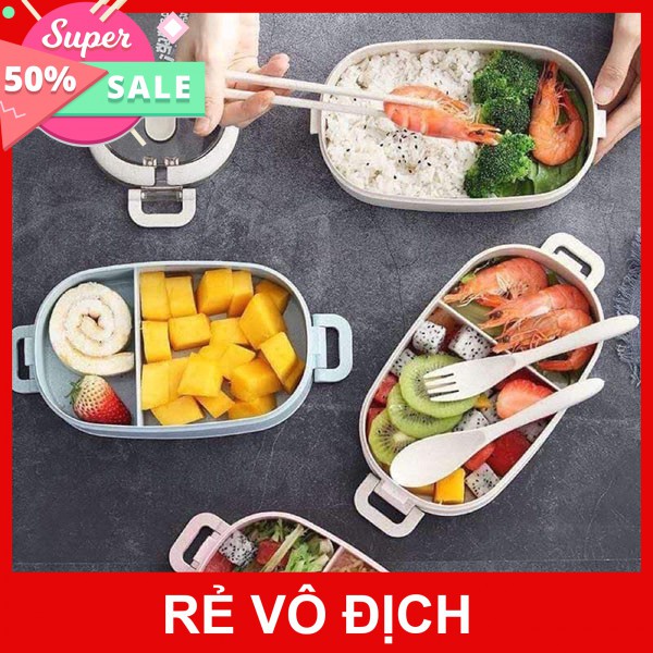 [Hot]-HỘP CƠM HÀN QUỐC 2 TẦNG LÚA MẠCH