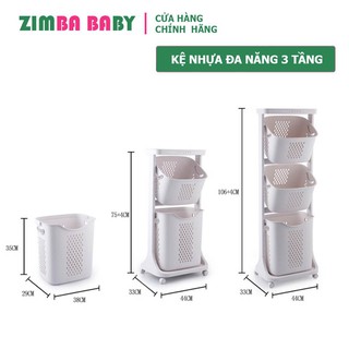 <BH 6 tháng> Kệ Nhựa 3 tầng màu Trắng đa năng Việt Nhật cao cấp có bánh xe đẩy tiện lợi cho mẹ và bé